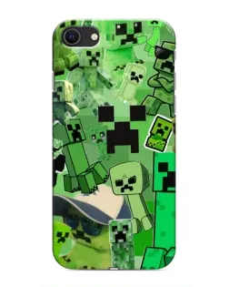 Чехол для iPhone 8 с картинкой «Криперы Minecraft»