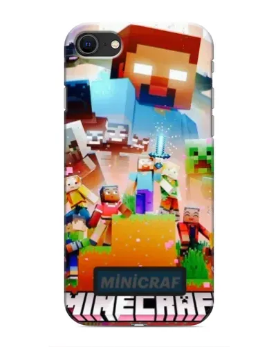 Чехол для iPhone 8 с картинкой «Minecraft герои игры»
