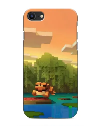Чехол для iPhone 8 с картинкой «Майнкрафт закат солнца»