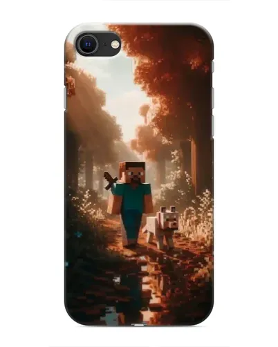 Чехол для iPhone 8 с картинкой «Стив в лесу»
