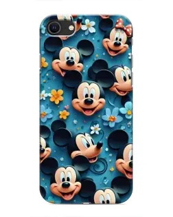 Чехол для iPhone 8 с картинкой «Паттерн Микки и Минни»