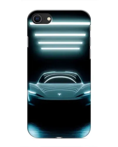 Чохол для iPhone 8 з картинкою «Tesla в неоні»