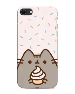 Чехол для iPhone 8 с картинкой «Пушин с кексом»