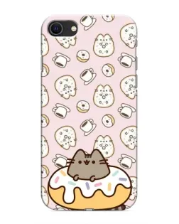 Чехол для iPhone 8 с картинкой «Пушин на пончике»