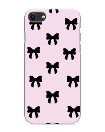 Чехол для iPhone 8 с картинкой «Черные банты Coquette»