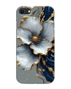 Чехол для iPhone 8 с картинкой «Белый цветок и золотой флюид» Чехол для iPhone 8 с картинкой «Белый цветок и золотой флюид»