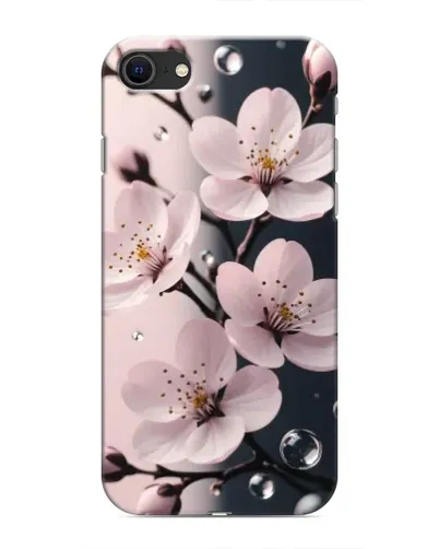 Чехол для iPhone 8 с картинкой «Нежная сакура и капли» Чехол для iPhone 8 с картинкой «Нежная сакура и капли»