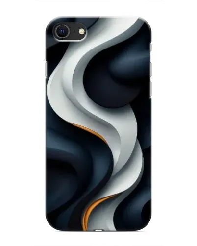 Чехол для iPhone 8 с картинкой «Объемные черно-белые ленты» Чехол для iPhone 8 с картинкой «Объемные черно-белые ленты»