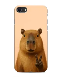 Чехол для iPhone 8 с картинкой «Капибара виктория»