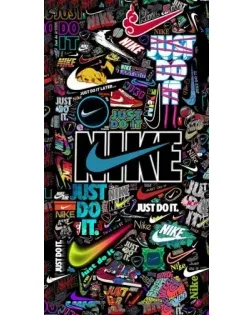 Чехол для Apple с картинкой «Яркий коллаж Nike»