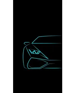 Чохол для Apple з картинкою «Блакитний силует Lamborghini»