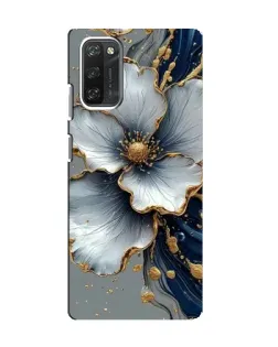 Чохол для Blackview A100 з картинкою «Біла квітка та золотий флюїд» Чохол для Blackview A100 з картинкою «Біла квітка та золотий флюїд»