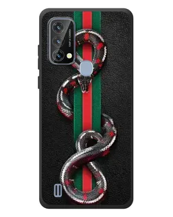 Чехол для Blackview A50 с картинкой «Gucci — змея на полосе»
