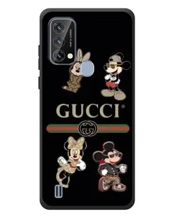 Чехол для Blackview A50 с картинкой «Gucci — герои Disney и монограмма»