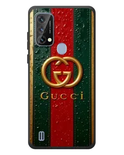 Чехол для Blackview A50 с картинкой «Gucci — фирменная полоса и золото»
