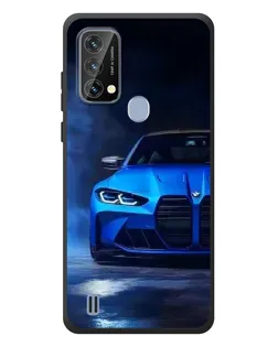 Чехол для Blackview A50 с картинкой «Голубая BMW M4»