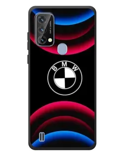 Чехол для Blackview A50 с картинкой «Логотип BMW и неоновые дуги»