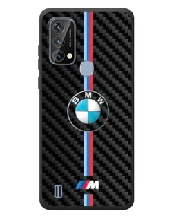 Чехол для Blackview A50 с картинкой «Эмблема BMW и карбон»