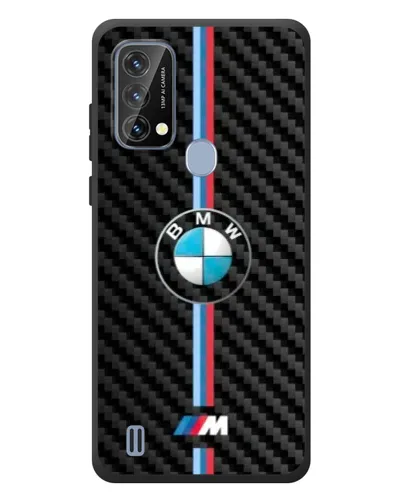 Чехол для Blackview A50 с картинкой «Эмблема BMW и карбон»