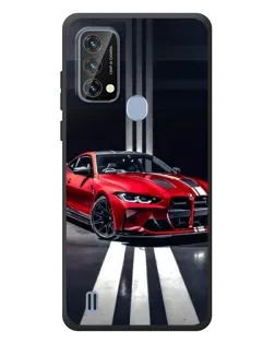 Чехол для Blackview A50 с картинкой «Красная BMW на дороге»