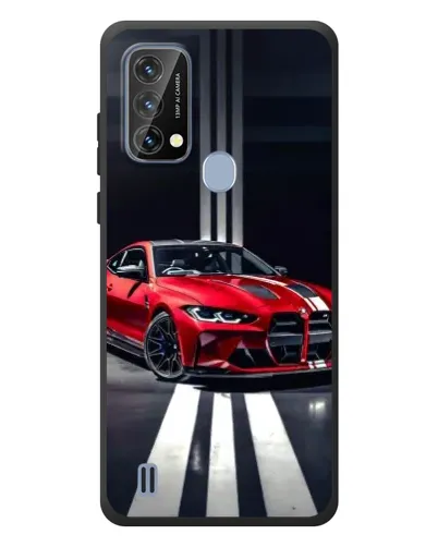 Чехол для Blackview A50 с картинкой «Красная BMW на дороге»