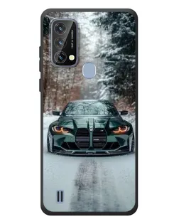 Чехол для Blackview A50 с картинкой «BMW в зимнем лесу»