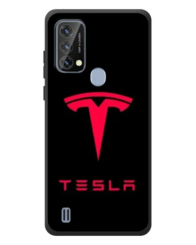 Чехол для Blackview A50 с картинкой «Tesla Red Logo»