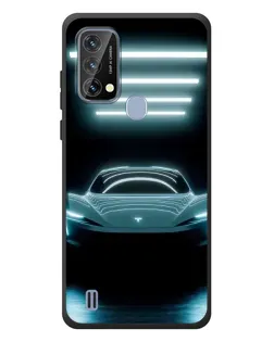 Чехол для Blackview A50 с картинкой «Tesla в неоне»