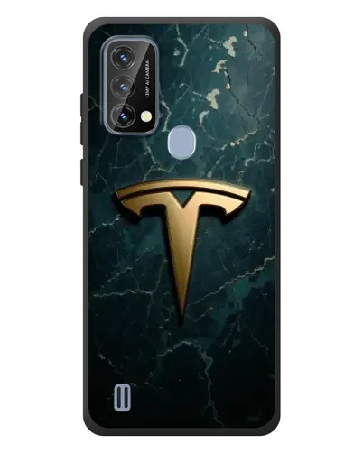 Чехол для Blackview A50 с картинкой «Мраморная Tesla Gold»