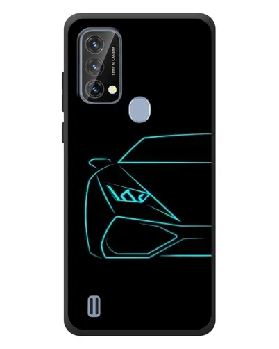 Чохол для Blackview A50 з картинкою «Блакитний силует Lamborghini»