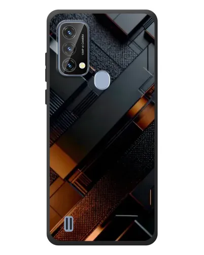 Чохол для Blackview A50 з картинкою «Чорні геометричні блоки»