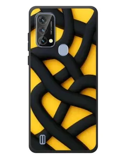 Чохол для Blackview A50 з картинкою «Чорне жовте переплетення»
