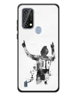 Чохол для Blackview A50 з картинкою «Чорно-білий силует Мессі»