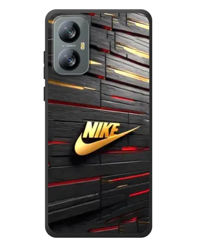 Чехол для Blackview A52 Pro с картинкой «Золотой Nike на металле»