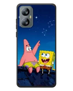 Чехол для Blackview A52 Pro с картинкой «Губка Боб и Патрик ночью»