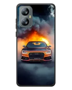 Чохол для Blackview A52 Pro з картинкою «Audi у вогняному диму»