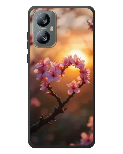 Чохол для Blackview A52 Pro з картинкою «Рожевий цвіт сердечко на тлі заходу» Чохол для Blackview A52 Pro з картинкою «Рожевий цвіт сердечко на тлі заходу»