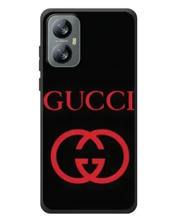Чехол для Blackview A52 с картинкой «Gucci — красный логотип»