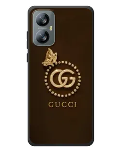 Чехол для Blackview A52 с картинкой «Gucci — золотая бабочка»