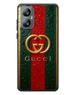 Чехол для Blackview A52 с картинкой «Gucci — фирменная полоса и золото»