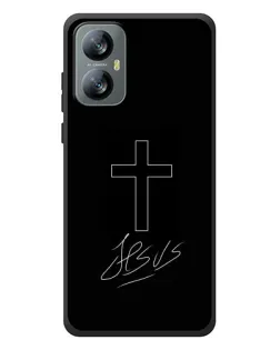Чехол для Blackview A52 с картинкой «Графический крест Jesus»