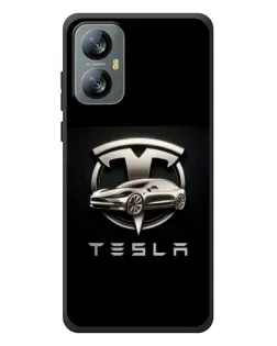 Чохол для Blackview A52 з картинкою «Tesla — срібне авто»