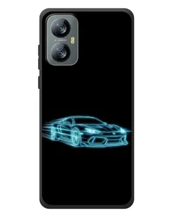 Чохол для Blackview A52 з картинкою «Неоновий контур Lamborghini»