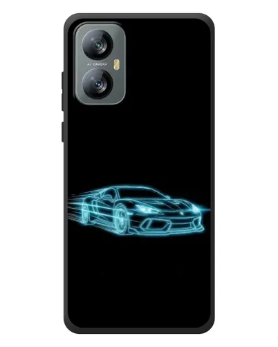 Чохол для Blackview A52 з картинкою «Неоновий контур Lamborghini»
