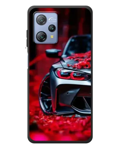Чохол для Blackview A53 Pro з картинкою «Спортивна BMW та квіти»