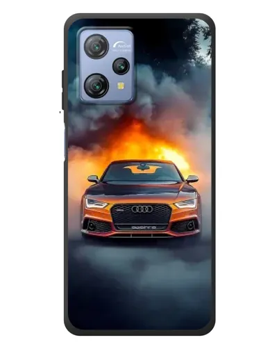 Чохол для Blackview A53 Pro з картинкою «Audi у вогняному диму»