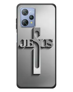 Чехол для Blackview A53 с картинкой «Металлический крест Jesus»