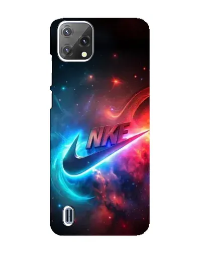 Чехол для Blackview A55 с картинкой «Огненный логотип Nike»