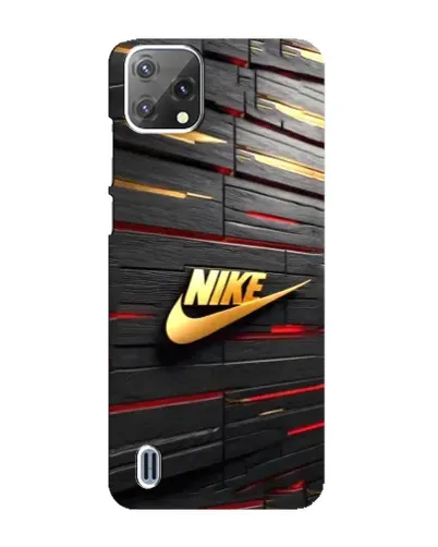 Чехол для Blackview A55 с картинкой «Золотой Nike на металле»