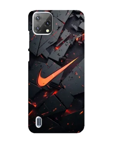 Чехол для Blackview A55 с картинкой «Nike — эффект разломов»